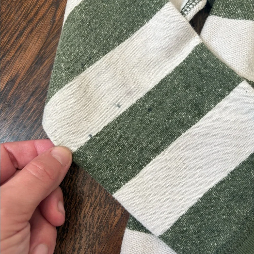 Gap kids boys green and white striped shirt